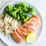 Fresh Grilled Salmon & Rice