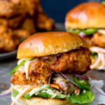Chicken Burger & Potato Wedges