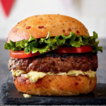 Beef Burger & Potato Wedges